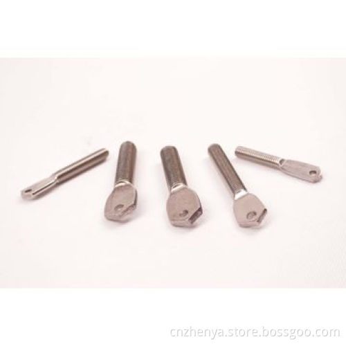 Flat head bolt with ping eyes